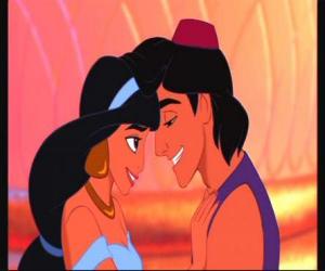 puzzel Aladdin en Jasmine in de liefde
