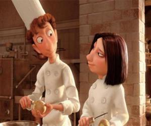 puzzel Alfredo en Colette aardappels schillen