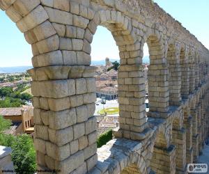 puzzel Aquaduct van Segovia, een van de belangrijkste Romeinse monumenten en best bewaarde in Spanje en op het Iberisch Schiereiland