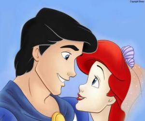 puzzel Ariel, met haar liefde Prins Eric