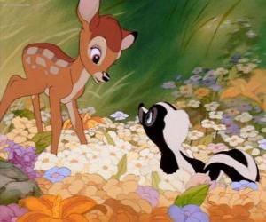 puzzel Bambi en Flower