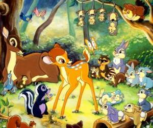 puzzel Bambi en zijn vrienden