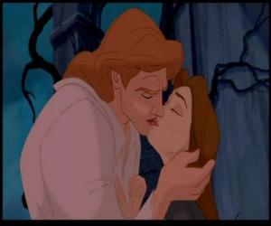 puzzel Beauty and the Beast, en een prins, kussen