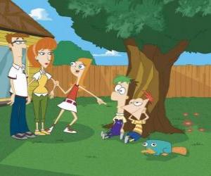 puzzel Candace Phineas en Ferb beschuldigd van enkele uitvinding zijn ouders