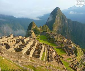 puzzel De indrukwekkende Inca Historisch heiligdom van Machu Picchu in Peru