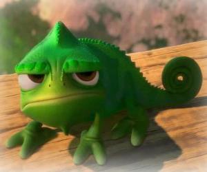 puzzel De kameleon Pascal, de vriend van Rapunzel