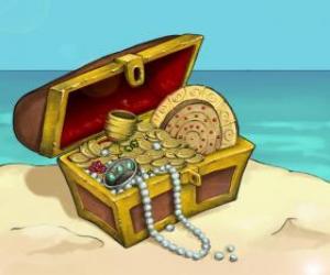 puzzel De koffer van de schat