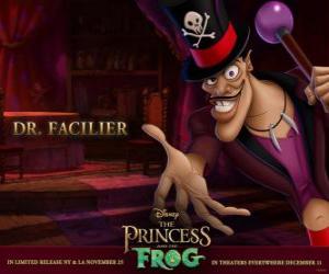 puzzel Dr Facilier de boze tovenaar die maakt voodoo Prince Naveen in kikker