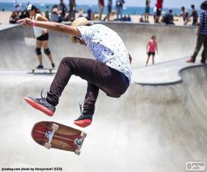 puzzel Een skateboarder beoefenen