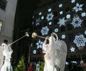 puzzel Engel in het Rockefeller Center