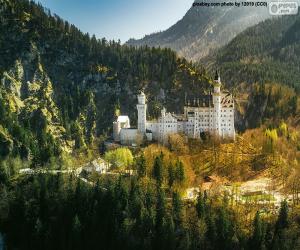 puzzel Enorm kasteel omgeven door bossen