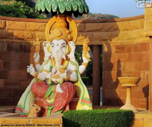 puzzel Ganesha, god van de wijsheid en brieven