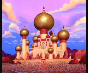 puzzel Gezicht op het paleis van de Sultan en zijn dochter prinses Jasmine