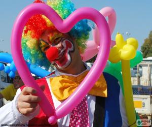 puzzel Gezicht van clown
