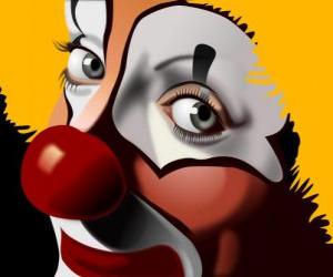puzzel Gezicht van clown