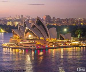 puzzel Het Sydney Opera House in Australië, door de Deense architect Jørn Utzon