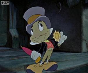 puzzel Jiminy Cricket krijgt een gouden medaille van de blauwe fee