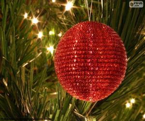puzzel Kerstbal ingericht