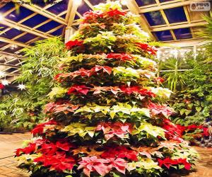 puzzel Kerstboom gemaakt van kerstster