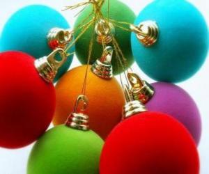 puzzel Kerstmis kleur bal