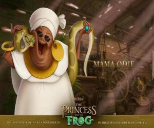 puzzel Mama Odie, de voodoo-priesteres goed, maar excentriek, moeras