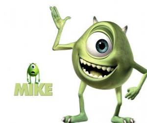 puzzel Michael Mike Wazowski is de beste vriend Sulley is een oogbol met handen en voeten