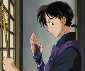 puzzel Miroku, een boeddhistische monnik te rei