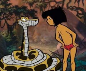puzzel Mowgli en de slang Kaa