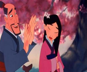 puzzel Mulan met haar vader