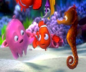 puzzel Nemo met zijn nieuwe vrienden op hun eerste dag van de klasse