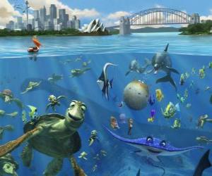 puzzel Nemo's vrienden op de kust van Sydney