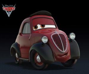 puzzel Oom Topolino, de oom van Luigi, een Fiat 500 auto
