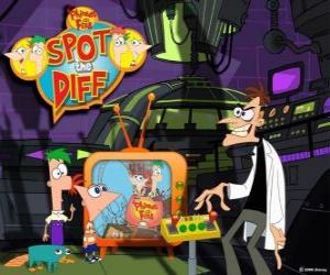 puzzel Phineas en Ferb Perry met uw huisdier in het laboratorium van dr. Heinz Doofenshmirtz