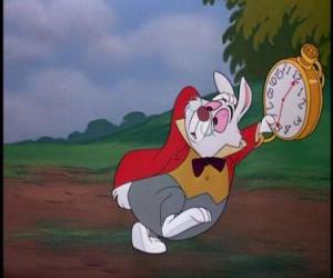 puzzel Plotseling ziet Alice een wit konijn jas en horloge