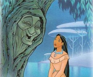 puzzel Pocahontas te praten met de oude wilg, Grootmoeder Wilg