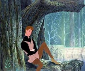puzzel Prins Philip in het bos denken