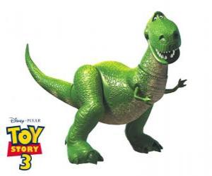 puzzel Rex de dinosaurus, een van de sterren van Toy Story speelgoed