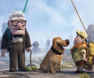 puzzel Russell, Carl en Dug in een van zijn avonturen