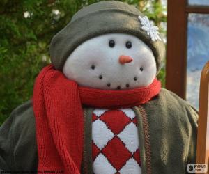 puzzel Sneeuwpop gezicht