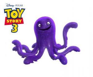 puzzel Stretch is een rubberen speeltje octopus uit de crèche