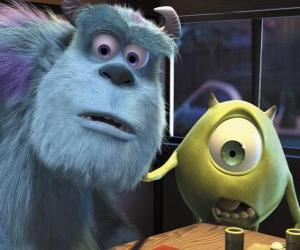 puzzel Sulley en Mike in het Restaurant