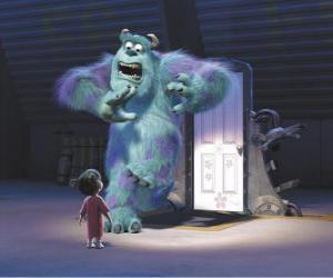 puzzel Sulley ontdekt dat een jong meisje is opgenomen Monstruopolis