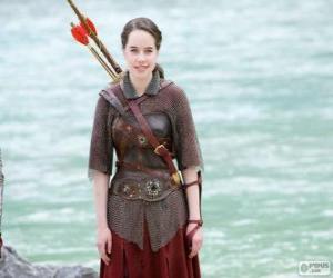 puzzel Susan Pevensie met haar wapens, boog en pijlen