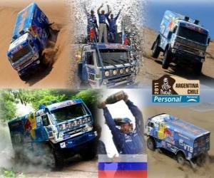 puzzel Truck kampioen Vladimir Tsjagin Dakar 2011