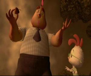 puzzel Vader van Chicken Little, Buck Cluck, waaruit de eikel die viel uit de hemel