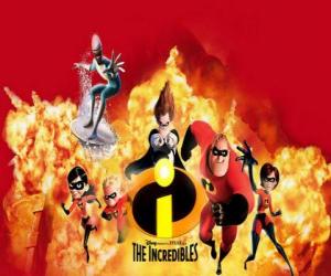 puzzel Verschillende karakters van The Incredibles
