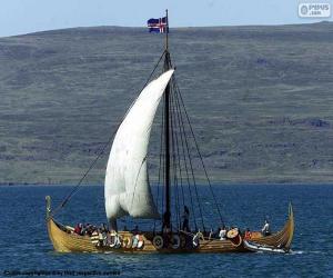 puzzel Viking schip of longship