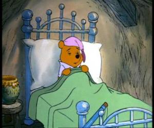 puzzel Winnie de Poeh vredig in zijn bed