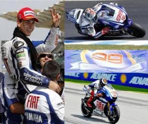 puzzel 2010 MotoGP wereldkampioen Jorge Lorenzo