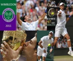 puzzel 2011 Wimbledon Champion Novak Djokovic